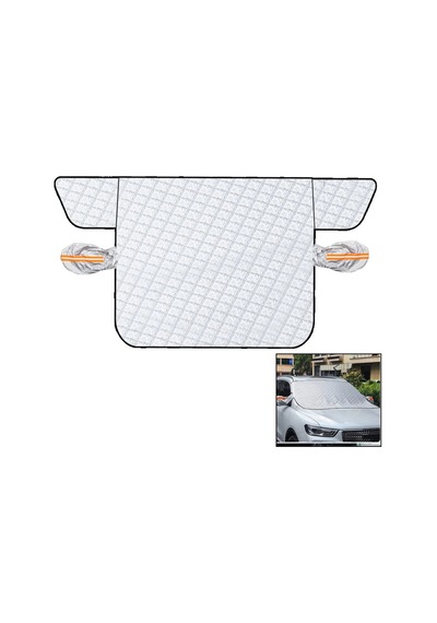 Oto - Araç Buz Önleyicibranda 150x110cm Ayna Kapaklı - Emniyet Kanatlı Kapı Sıkıştırma Bx40