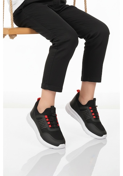 Walkway Motano F Siyah-beyaz Unisex Çocuk Spor Ayakkabı Siyah - Beyaz - Kırmızı