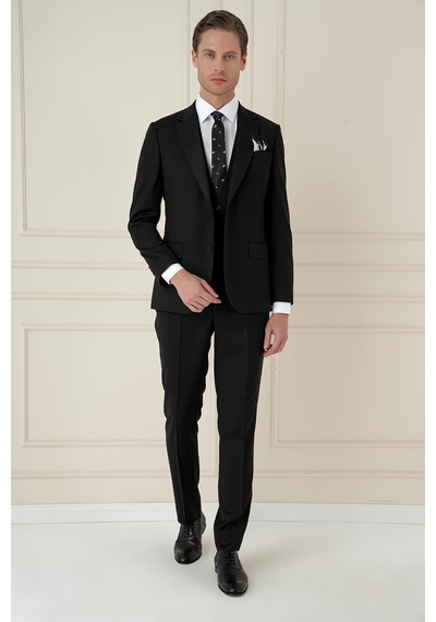 Efor Tk 908 Slim Fit Siyah Spor Takım Elbise Siyah Efor Tk 908 Slim Fit Siyah Spor Takım Elbise Siyah