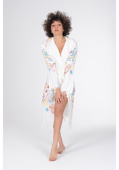 Varol Baskılı Bambu Peştemal Sabahlık Bornoz Butterfly-xl Butterfly Diğer