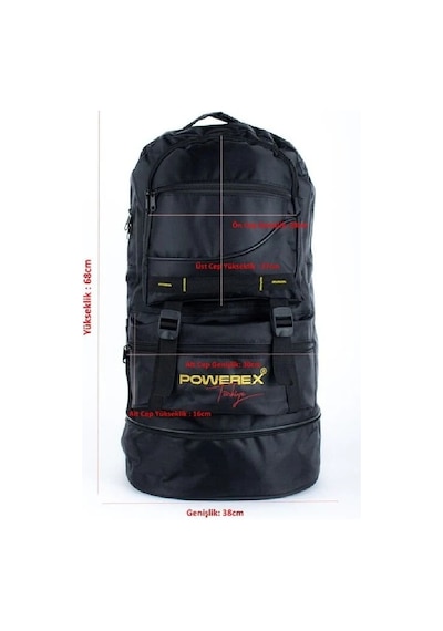 Powerex Haki 80lt. Outdoor Kamp Dağcı Balıkçı Sırt Çantası Haki