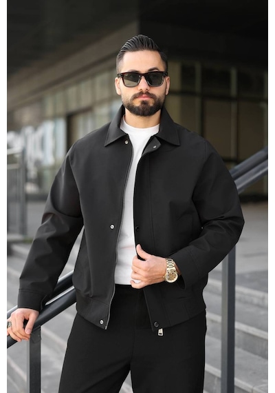 Baselco Premium Retro Milano Gabardin Ceket -tok Duruşlu Sade Ve Şık Siyah Baselco Premium Retro Milano Gabardin Ceket -tok Duruşlu Sade Ve Şık Siyah