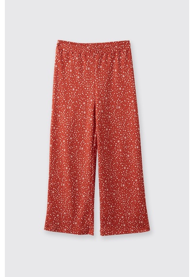 Panço Kız Çocuk Yeni Yıl Desenli Pijama Takımı Kırmızı