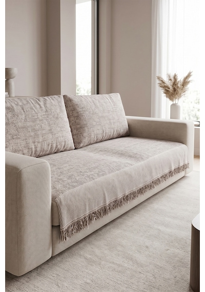 Villadia Home Textile Koltuk Örtüsü Koltuk Şalı Pamuklu Kaymaz Yumuşak Yıkanabilir 3 Lü Koltuk Kanepe Tekli Koltuk Örtüsü Çok Amaçlı Örtü 170 X 220 Mirakltört