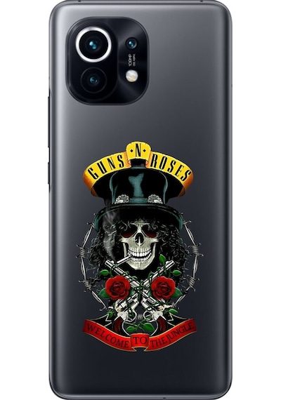 Xiaomi Mi 11 Uyumlu Şeffaf Kılıf Guns N' Roses Tasarımlı