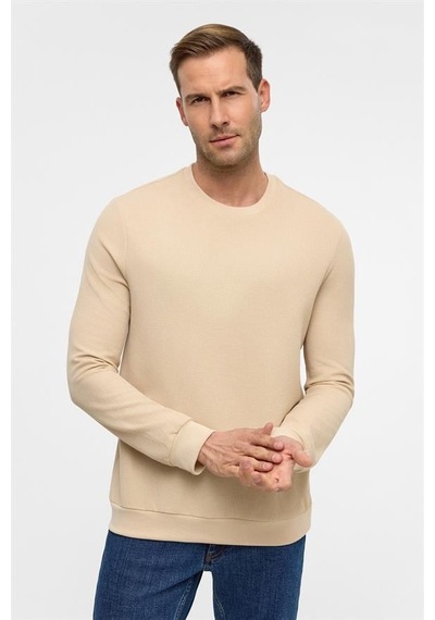 Süvari Bej Regular Bisiklet Yaka Sweatshirt Tr2013700460-bj3 Bej