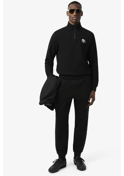 Lacoste High Neck Zip-up Print Unisex Sweatshirt Fermuarlı Yüksek Yaka Pamuklu Sweatshirt Siyah Lacoste High Neck Zip-up Print Unisex Sweatshirt Fermuarlı Yüksek Yaka Pamuklu Sweatshirt Siyah