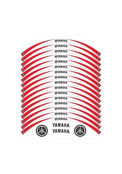 Yamaha R 25 Jant Şeridi Beyaz - Kırmızı