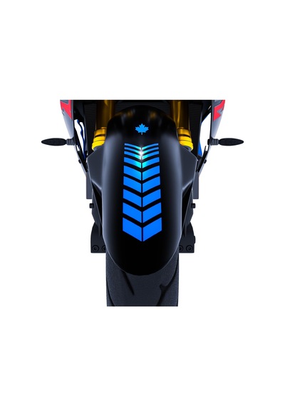 2 Adet Sport Motosiklet Çamurluk Azur Mavi Kask Sticker Çınar Extreme