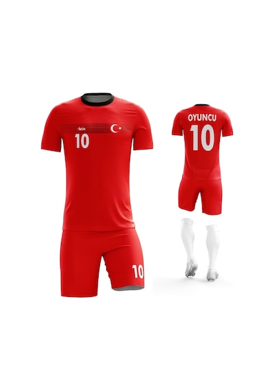 Acr Giyim Kişiye Özel Futbol Forması - Dizayn: Kırmızı & Beyaz 19