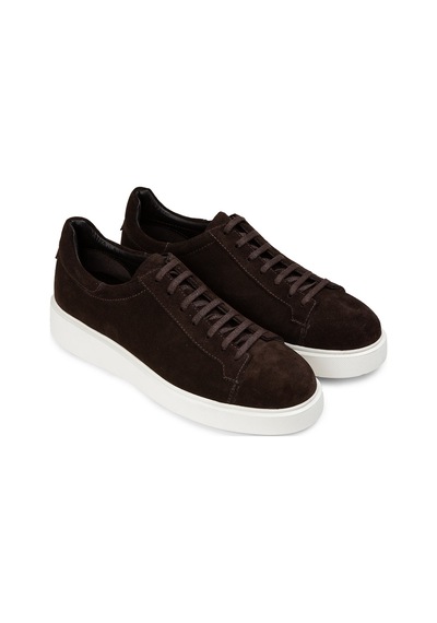 Deery Hakiki Süet Kahverengi Erkek Sneaker Ayakkabı - 01954Mkhve01 Kahverengi