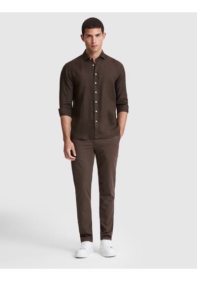 Pierre Cardin Erkek Koyu Kahverengi Gömlek Desenli 50320945-vr084