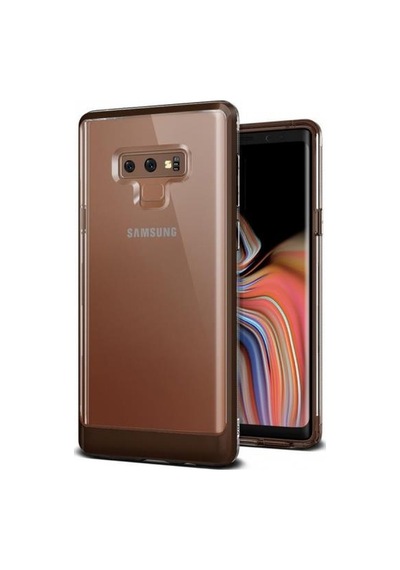 Vrs Design Galaxy Note 9 İle Uyumlu Crystal Bumper Kılıf Brown Kahverengi
