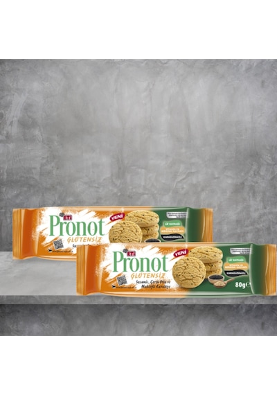 Pronot Glutensiz Susamlı Çörek Otlu Ve Mahlepli Kurabiye 80 Gr X 2 Adet