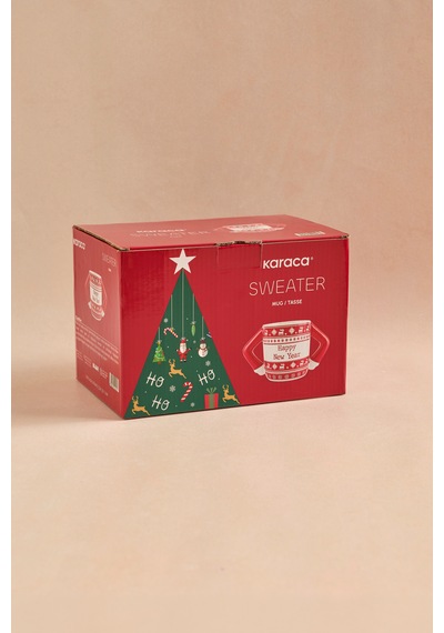 Karaca New Year Yılbaşı Sweater Kupa 420 Ml Kırmızı