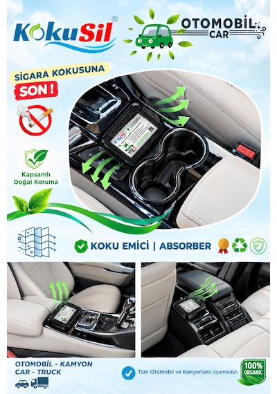 Kokusil Otomobil, Araba, Oto Ve Kamyon Koku Giderici Koku Emici Siyah