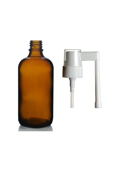 100ml Kahverengi Ağız Spreyi Başlıklı Cam Şişe,12 Adet, Ağız Spreyi Şiesi, Cam Şişe, Medikal Şişe Diğer