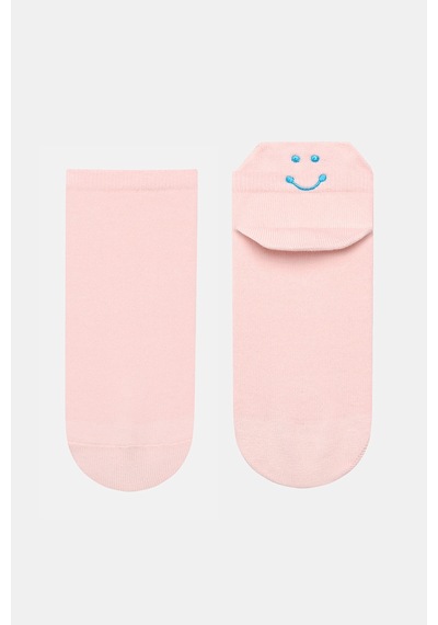 Penti Smile Back Tab 3lü Mor Pembe Patik Çorap