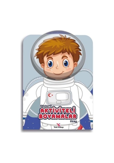 Stickerli Aktiviteli Boyamalar - Uzay- Yeti Kitap