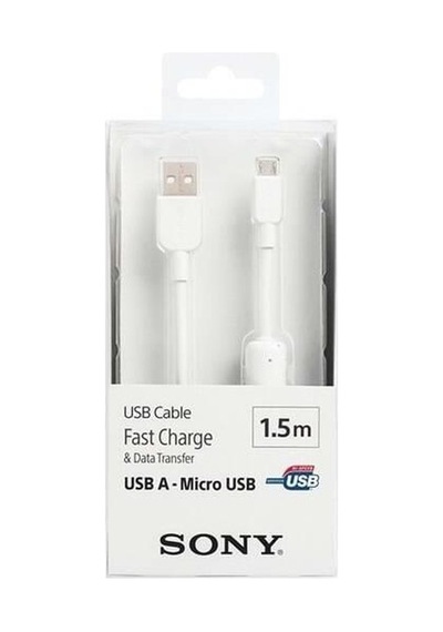 SONY CP-AB150 Hızlı Şarj Micro Usb Data ve Şarj Kablosu - Beyaz
