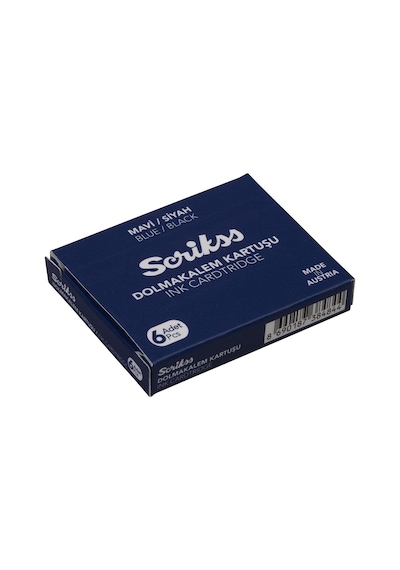 Dolma Kalem Kartuşu Mavi Siyah 6'li Paket Diğer