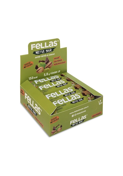 Fellas Antep Fıstığı ve Kakao Meyve Bar 12 x 40 G