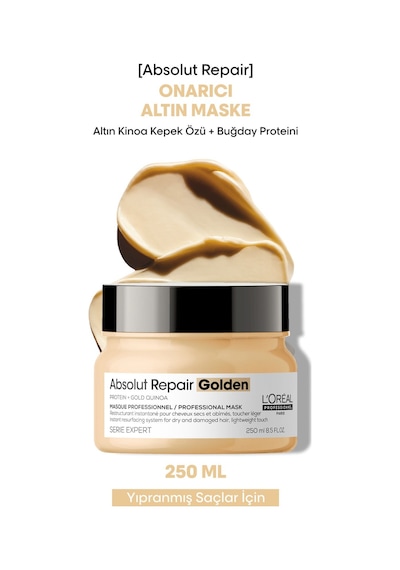 Serie Expert Absolut Repair Yıpranmış Saçlar Için Onarıcı Altın Maske 250ml