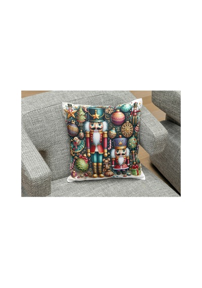 Owl Bag Yılbaşıyeni Yıl Serisi Kurşun Askerler Desenli Tasarım Kare B0ş Yastık Kılıfı Çok Renkli