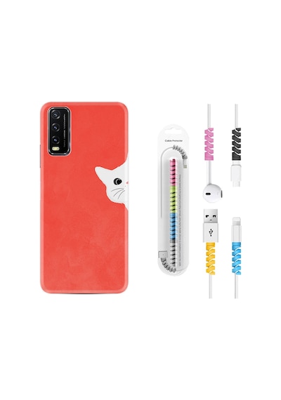 Vivo Y11S Kılıf Kablo Koruyuculu Kedoş 1735
