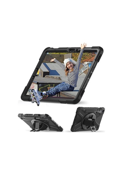 Galaxy Uyumlu  Tab S9 Fe Nxxa Defender Tablet Silikon - Siyah Arka Kapak