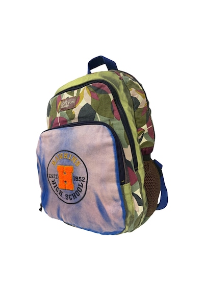 Old Cotton Cargo Kaliteli Renkli Vintage Disayn Sırt Gezi Okul Seyahat Çantası 30 Cm X 42 Cm Mor