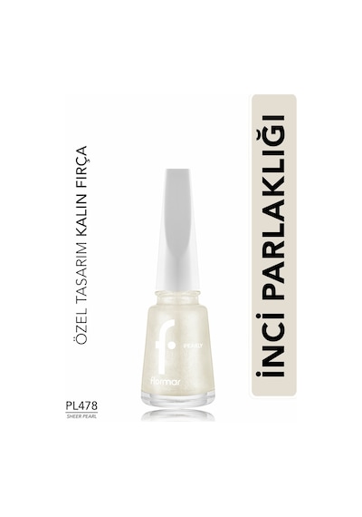 Flormar Pearly Yarı Transparan & Parlak Bitişli Sedefli Oje Pl478 Sheer Pearl