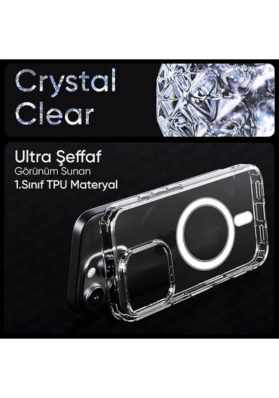 Abatech Apple Uyumlu iPhone 11 Promax Magsafe Telefon Kılıfı Şeffaf