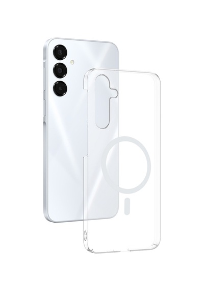 Samsung Uyumlu Galaxy A16 Kılıf Kablosuz Şarj Ve Magsafe Destekli Slimsafe Premium Sert Pc Silikon Kapak Şeffaf
