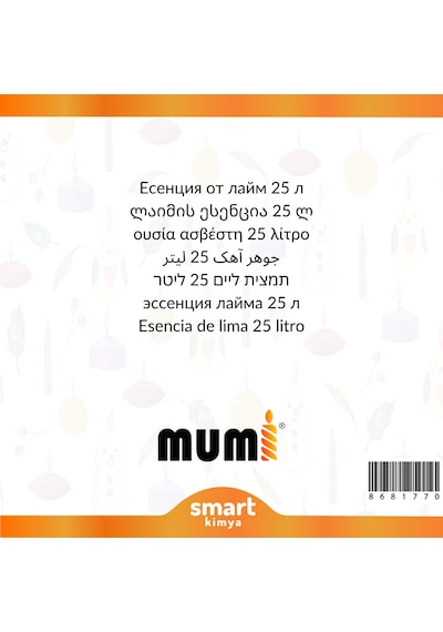 Misket Limonu Mum Esansı 25 Litre Şeffaf