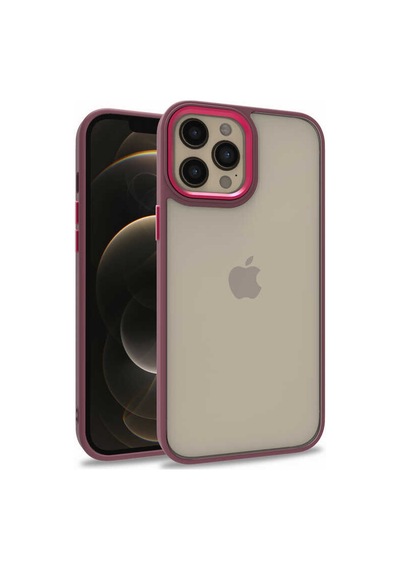Goocamp Apple iPhone 12 Pro Max Uyumlu Flora Kılıf-kırmızı Kirmizi