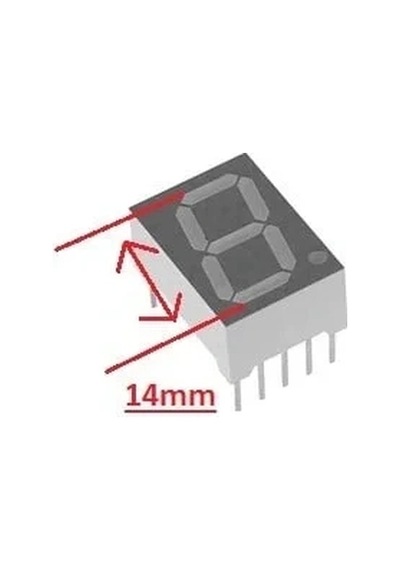14mm 3'lü 7 Segment Display Anot