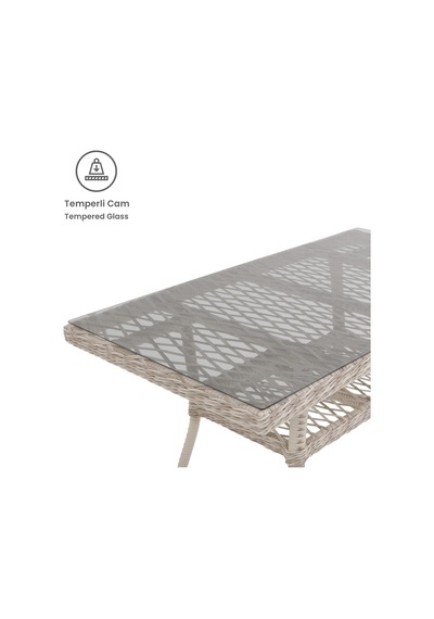 Serenity Üçlü Rattan Bahçe Balkon Oturma Grubu Rehome