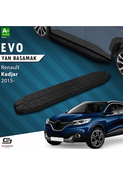 S-dizayn Renault Kadjar Evo Siyah Yan Basamak 173 Cm 2015 Üzeri