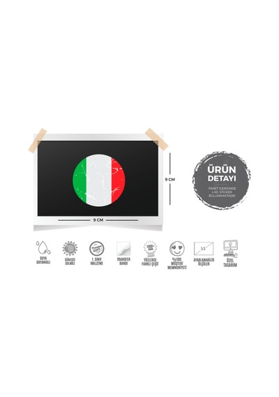 Bay Etiket Cfl5 Yuvarlak Kesim Italya B. Sticker