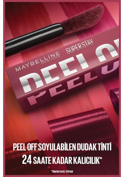 Super Stay Peel Off Soyulabilen Dudak Tinti - 24 Saate Kadar Kalıcı Dudak Renklendirme - 01 Aura 3600531726430-11344