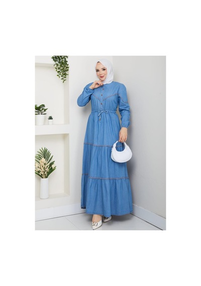 Hb Harma Time Butik Kadın Dantel Detaylı Düğmeli Ve Bağcıklı Açık Kot Mavi Elbise Açık Mavi Açık Mavi Hb Harma Time Butik Kadın Dantel Detaylı Düğmeli Ve Bağcıklı Açık Kot Mavi Elbise Açık Mavi Açık Mavi
