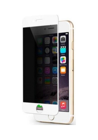Apple Uyumlu   iPhone 7plus - 8 Plus 6d Kavisli Temperli Hayelet Ekran Koruyucu Renk - Beyaz Kırılmaz Cam