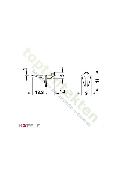 Hafele Raf Pimi Nikel 5Mm