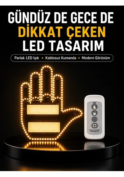 Mey İthalat Araç İçin Eğlenceli Led El İşareti Işığı -