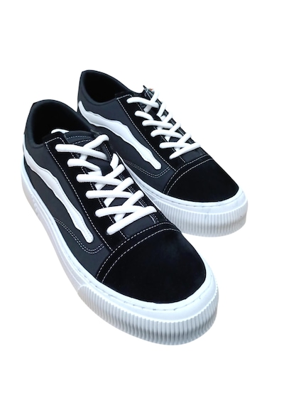 Noka Vespa Erkek Denim Keten Sneaker Ayakkabı Siyah