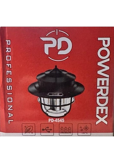 Powerdex Pd-4545 Taşınabilir Şarjlı Kamp Lambası Siyah