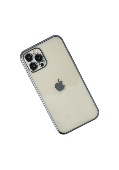Apple iPhone Uyumlu  12 Pro Uyumlu Kılıf Lensli Silikon - Lacivert