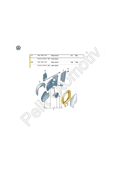 Caddy 2004-2020 Sol Ayna Çerçevesi 7e1858553