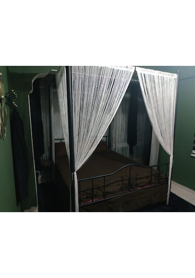 İP MODEL BEYAZ RENK İP PERDE 300*270 cm - 2 mm şerit Beyaz